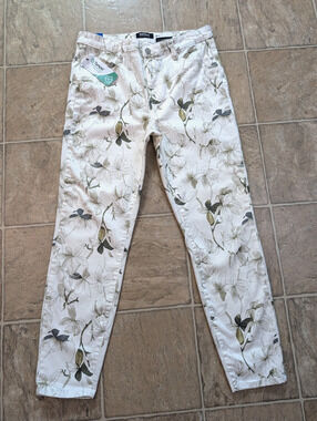 Buffalo David Bitton sz 10/30 Havana Jeans high rise ankle skinny floral 2255